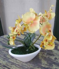 Künstliche orchidee gelb - orchidee,