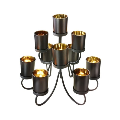 Teelichthalter flammig aus - 10-flammig,
