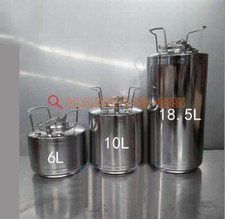 6L/10L/18.5L Tragbar Edelstahl Gärbehälter Fass Heim Brau Wein Bier Keg