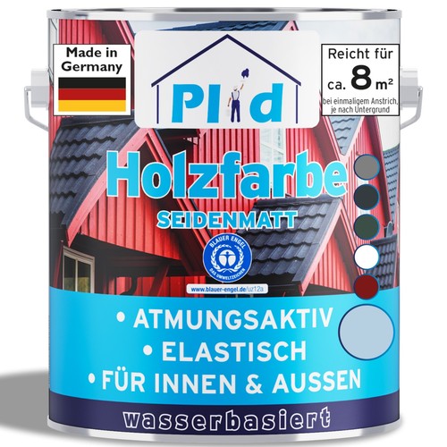 Holzfarbe 75l taubenblau - holzfarbe,