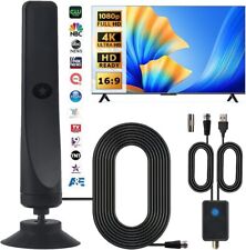 4K Rewave TV-Antenne 2024 - 360° Empfang, Verstärker, Plug & Play, 3m Kabel