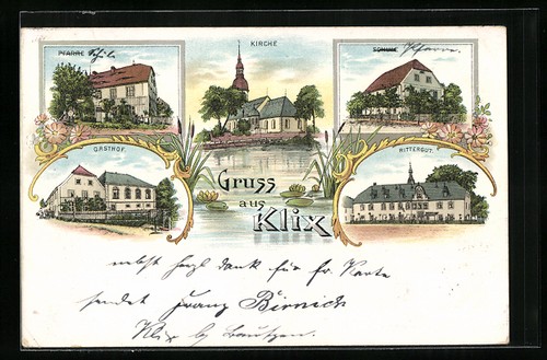 Lithographie klix gasthof - klix,,