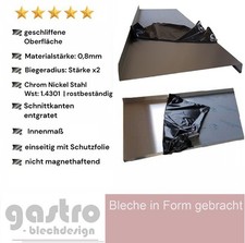 Edelstahl Arbeitsplatte Küchenabdeckplatte 0,8mm stark für 4cm Arbeitsplatten