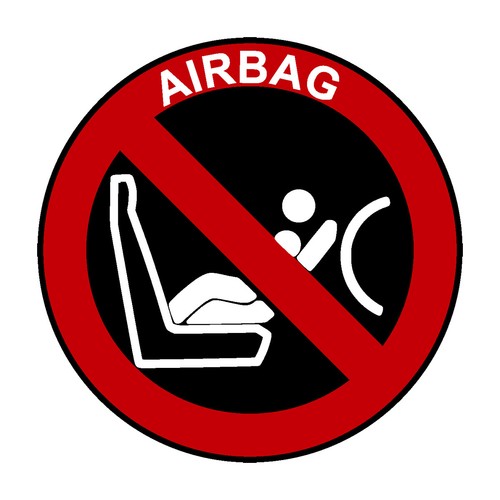 Aufkleber airbag hinweisschild - airbag,