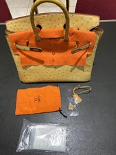 HERMÈS Vintage Ostrich Strauss Birkin 35 Bag Tasche Handtasche Handbag Rare