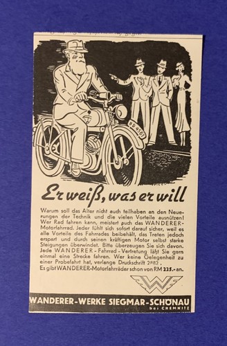 Wanderer motorrad reklame 1936 - motorrad,