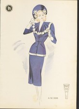 40er Jahre Wespentaille "h Schnittmuster MODE Entwürfe" Modernes Kostüm" ~ 1948