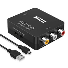 AV zu HDMI Adapter Konverter Full HD 1080P Video Audio TV 3 RCA HDMI