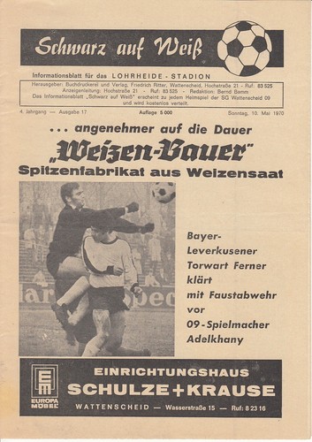 Wattenscheid vfl - 10.05.70,