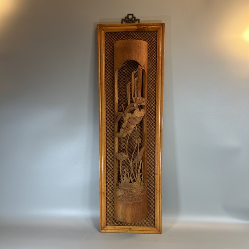 Großes vintage bambus relief - vintage,