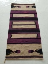 Vintage Navajo Handgewebt Indianer Indianer Teppich Wolldecke Carpet 162x78cm