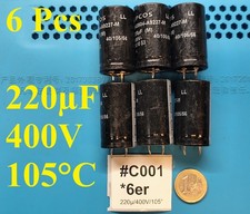 6x 220uF 400V 105° Elko