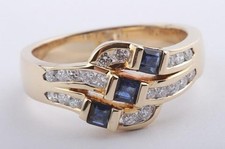 Saphir Diamant Brillant Ring
