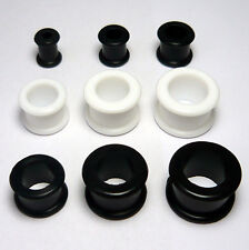 Silikon Flesh Tunnel Plug Piercing Ohr weiß, schwarz, pink, grün 4 - 20 mm FTX