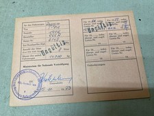 NVA LKW Armee Radzgm Tatra 813 Zulassungschein 1975 CSSR 8x8 Zugmaschine