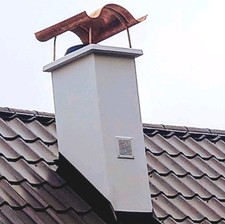 SCHORNSTEINABDECKUNG KAMINABDECKUNG KUPFER KAMINHAUBE 40x40 cm NAPOLEONHUT 