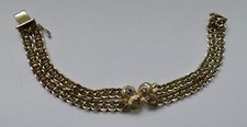 Armband 2 reihig 4 rote Steine