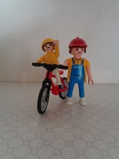 PLAYMOBIL  Gruppe Mann-Kind-Fahrrad