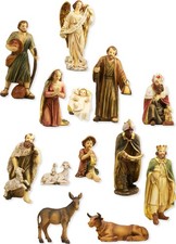Krippenfigur Set 13-teilig für 10 cm Figuren aus Polyresin