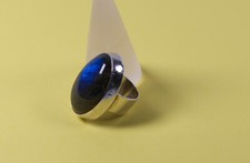 Wunderschöner Silber Ring mit einem großen Labradorit * 925er * 14,8 Gramm