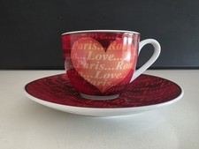 Gedeck Espressotasse mit Unterteller Flirt by R & B AMORE MIO- neuwertig