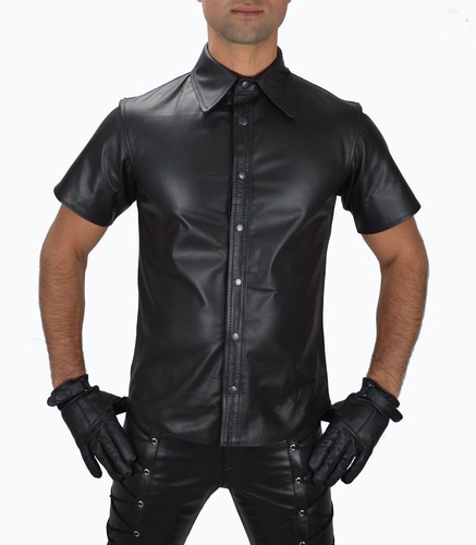 Leder hemd jacke herren - hemd,