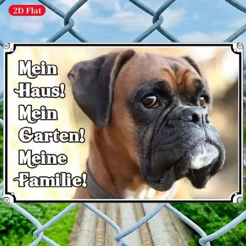 Blechschild deutscher boxer - blechschild,