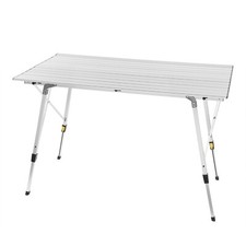 1x Campingtisch Klapptisch Gartentisch aus Alu höhenverstellbar Silber tpc8132sb