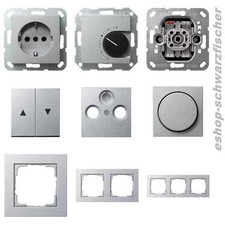 Gira Steckdose/Wippen/etc. System55 Farbe Alu Rahmen E2 Farbe Alu - Auswahl