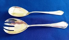 BSF 800 Silber vergoldet Salatbesteck Chippendale ca. 1930 zweiteilig neuwertig