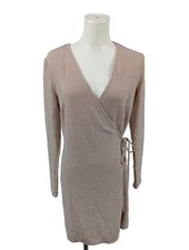 H&M Wickelkleid Damen Kleid Gr. DE 38 wollweiß Elegant