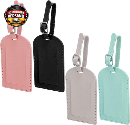 Gepäckanhänger set aus - aus, leder