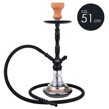 Wasserpfeife Shisha Nargile Set ca. 50cm 1 Schlauch Hookah schwarz matt groß 