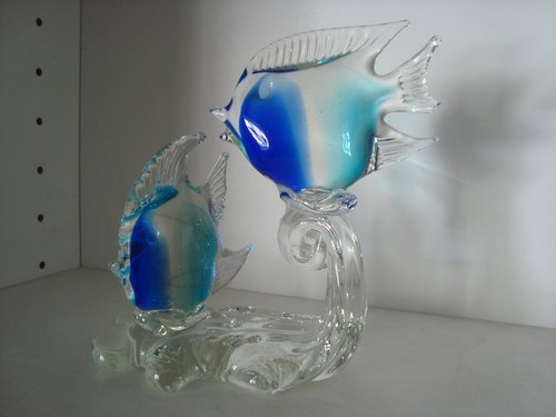 Glasfigur tier fisch - -,