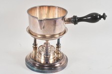 C25H12- Christofle Set Pfännchen versilbert auf Rechaud 