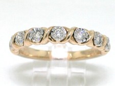 Brillant Memory Ring 10K Gelbgold Gold 7 Brillanten total 0,25ct  Wesselton