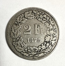 1878 Schweiz massiv Silber