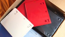 56x  Blu Ray Hüllen 11mm 15mm Rot Schwarz Weiß Transparent 