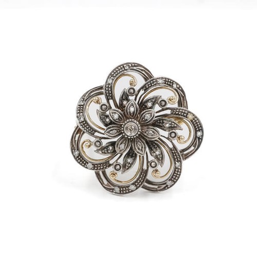 Brosche mit diamantrosen - mit,