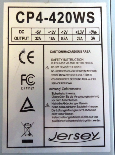 Jersey cp4 420ws 20 4pin - *cp4-420ws*, 20+4pin