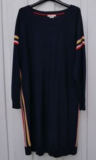 BODEN Jerseykleid Gr. 48/UK 22 marine Streifen WIE NEU!