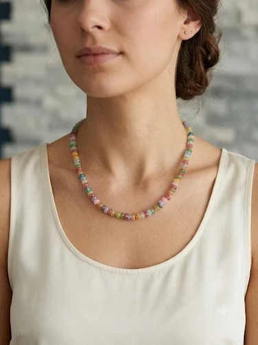 Perlenkette bunt trend - trend, &