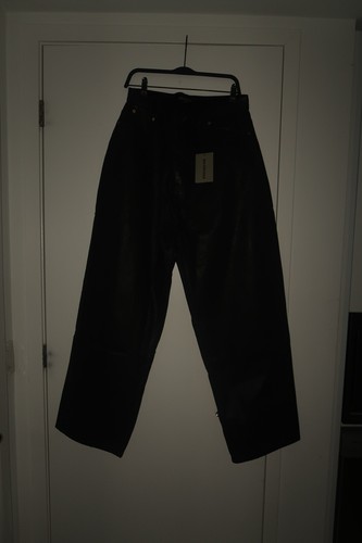 Balenciaga black waxed denim - black,