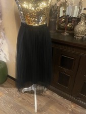 Plissee, Tüllrock, schwarz, Gr. M, neu