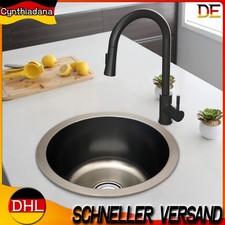 36cm Ø Edelstahl Rund Küchenspüle Edelstahlspüle Spüle Einbauspüle Spülbecken DE