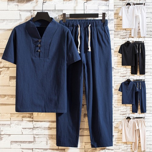 Herren leinen bekleidung set - leinen,