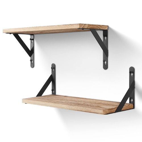 Wandregal holz regal - holz, 2er