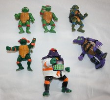6 NINJA TURTLES TMNT Sammlung Action Figuren 1988 - 1993 Mirage Studios Playmate