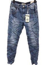 KAROSTAR Plus SIZE BAGGY JEANS Hose Blau Used Look K2724 M - XXXXL