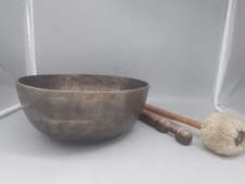 Acama Messing Klangschale,Therapieklangschale,Meditationschale,2 Schlägel #5